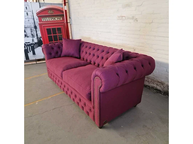 3-zitsbank chesterfield, bahama, roze - afbeelding 4 van  6
