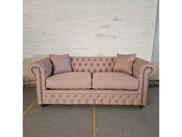 3-zitsbank chesterfield, bahama, roze - afbeelding 5 van  9