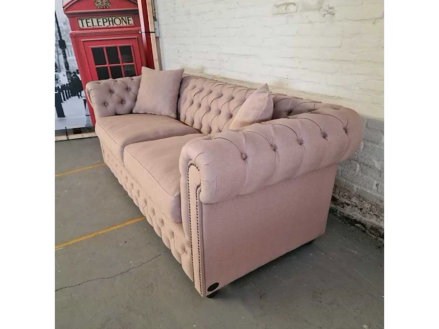 3-zitsbank chesterfield, bahama, roze - afbeelding 6 van  9