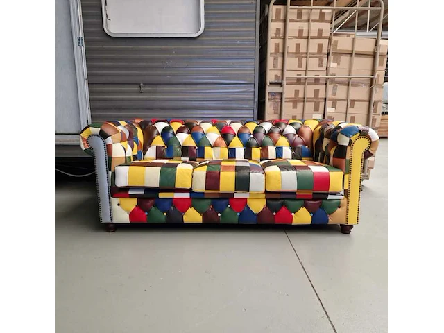 3-zitsbank chesterfield, brighton, meerkleurig - afbeelding 1 van  4