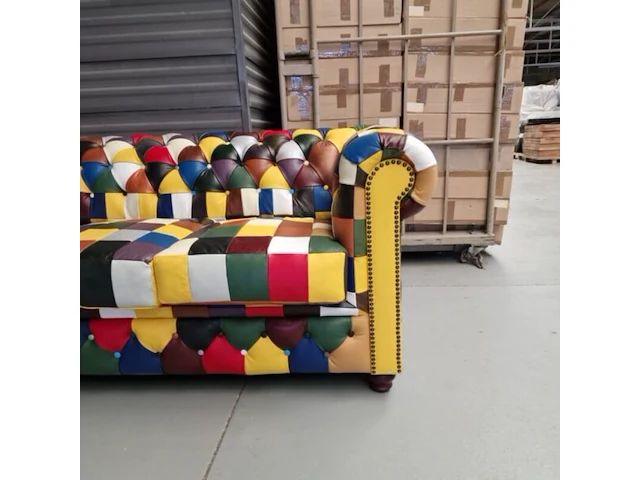 3-zitsbank chesterfield, brighton, meerkleurig - afbeelding 2 van  4