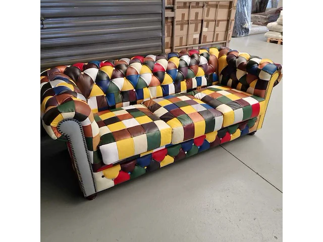 3-zitsbank chesterfield, brighton, meerkleurig - afbeelding 4 van  4