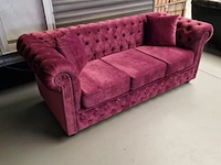 3-zitsbank chesterfield, brighton, paars - afbeelding 3 van  5