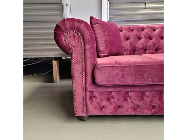 3-zitsbank chesterfield, brighton, paars - afbeelding 5 van  5