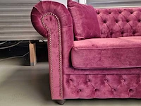 3-zitsbank chesterfield, brighton, paars - afbeelding 5 van  5