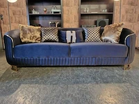 3-zitsbank chesterfield, cessnock, zwart - afbeelding 1 van  4