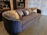 3-zitsbank chesterfield, cessnock, zwart - afbeelding 2 van  4