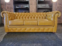 3-zitsbank chesterfield, cresswell, geel - afbeelding 1 van  5