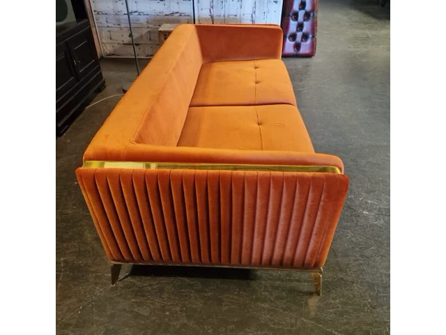 3-zitsbank chesterfield, dapto, oranje - afbeelding 4 van  4