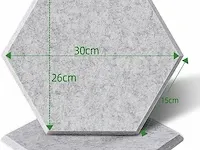30 cm x 26 cm x 0,9 cm, verpakking van 20 akoestische absorptiepanelen - afbeelding 3 van  3