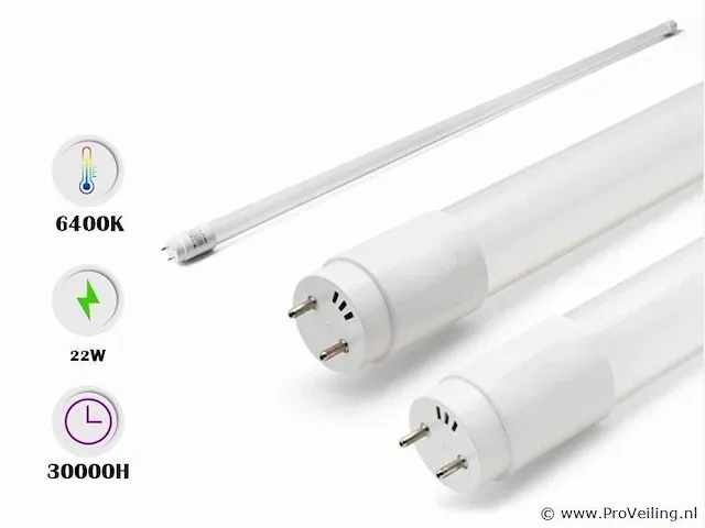 30 x led tube 22w 150 cm 6400k koud wit - afbeelding 1 van  4