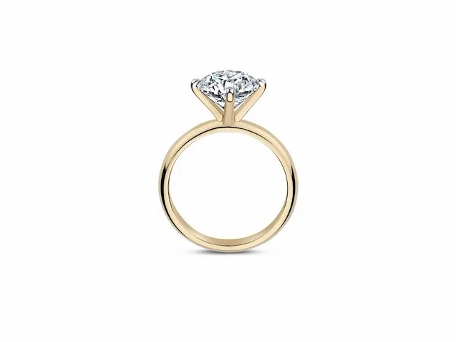 3.00 karaat diamanten solitaire ring in geel goud - afbeelding 6 van  6