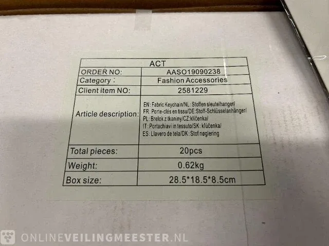 300x stoffen sleutelhanger trendz - afbeelding 7 van  10