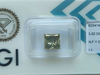 3.02 ct natuurlijk diamant ( igi gecertificeerd ), natuurlijke fancy yellowish green - afbeelding 2 van  11
