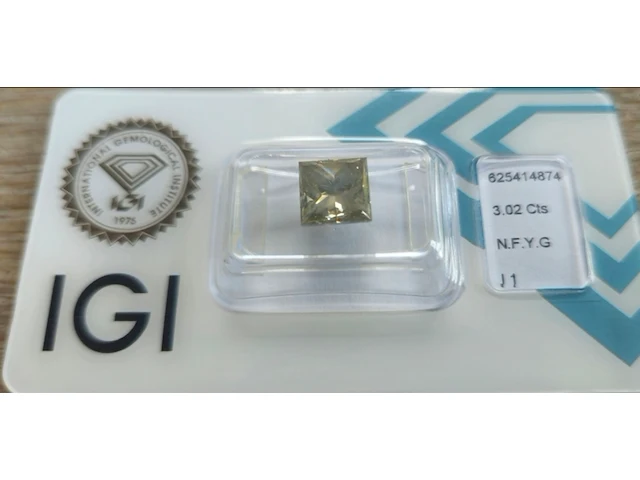 3.02 ct natuurlijk diamant ( igi gecertificeerd ), natuurlijke fancy yellowish green - afbeelding 7 van  11