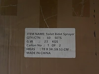 30x bidet handdouche set zwart - afbeelding 5 van  5