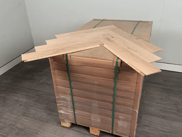 31 m2 multiplank visgraat eiken parket - 660 x 110 x 14 mm - afbeelding 4 van  4