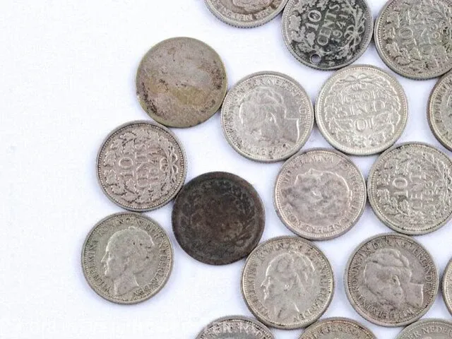 33 zilveren munten koningin wilhelmina - afbeelding 7 van  10