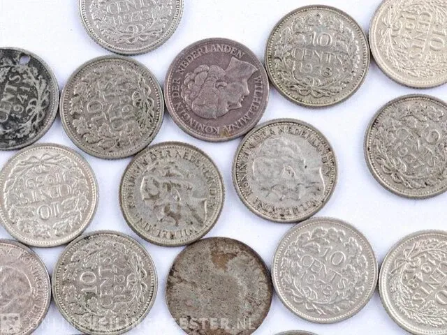 33 zilveren munten koningin wilhelmina - afbeelding 10 van  10