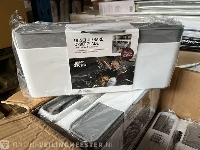 34x keukenorganizer ophangbaar met 6 kruidenpotjes - afbeelding 1 van  4