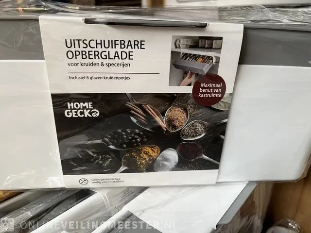 34x keukenorganizer ophangbaar met 6 kruidenpotjes - afbeelding 2 van  4