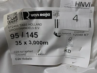 35 vurenhouten geschaafde balken 95 x 145 mm en lengte 300 cm (1,446 m3). - afbeelding 2 van  2