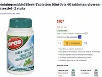 35x eres reinigingsmiddel bleek-tabletten mint-fris 40 tabletten vloeren - tegels - wc - wit textiel - - afbeelding 2 van  6