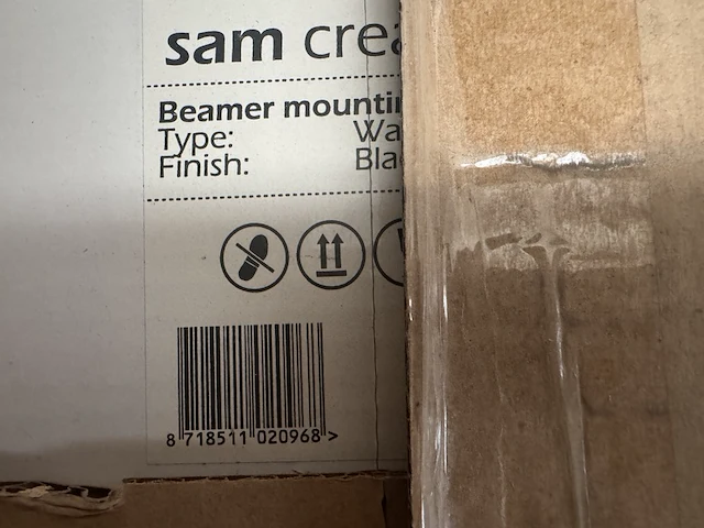 36 beamerbeugel wandmontage verstelbaar zwart sam creative, pshbb003002 - afbeelding 4 van  5