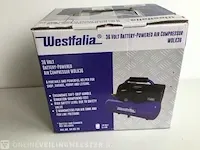 36 volt accu compressor westfalia, wdlk 36, blaauw/zwart - afbeelding 2 van  2