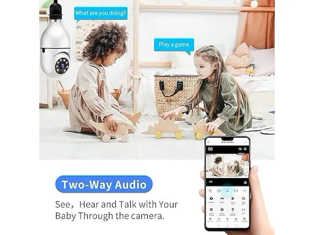 360° wifi surveillance ptz gloeilamp camera met e-27 fitting - afbeelding 4 van  6