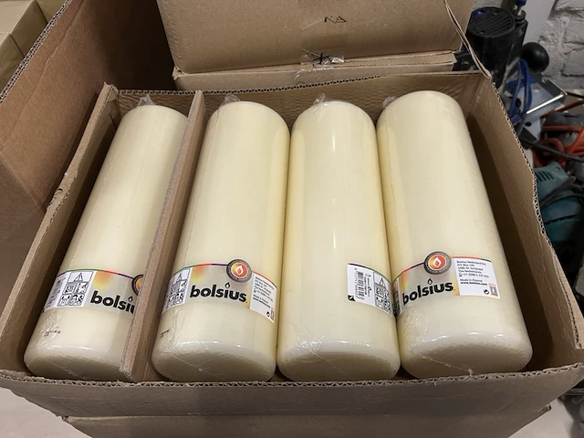 36x stompkaars 300x98 mm bolsius, ivoor - afbeelding 2 van  5