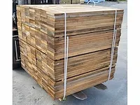 37.2 m2 guyana teak 25 x 140mm planken , 280 st./ 95 cm - afbeelding 5 van  6