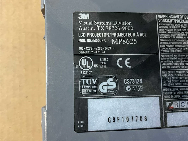 3m mp8625 projector lcd - afbeelding 6 van  6