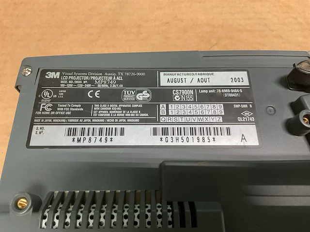 3m mp8749 projector lcd - afbeelding 6 van  6