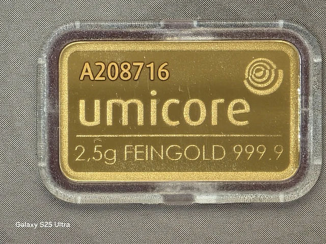 3x 1 gram palladium valcambi / 2.5 gram goud umicore / 1 gram platina valcambi - afbeelding 4 van  30