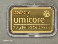 3x 1 gram palladium valcambi / 2.5 gram goud umicore / 1 gram platina valcambi - afbeelding 4 van  30