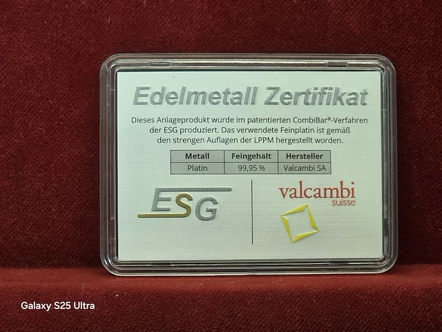 3x 1 gram palladium valcambi / 2.5 gram goud umicore / 1 gram platina valcambi - afbeelding 14 van  30