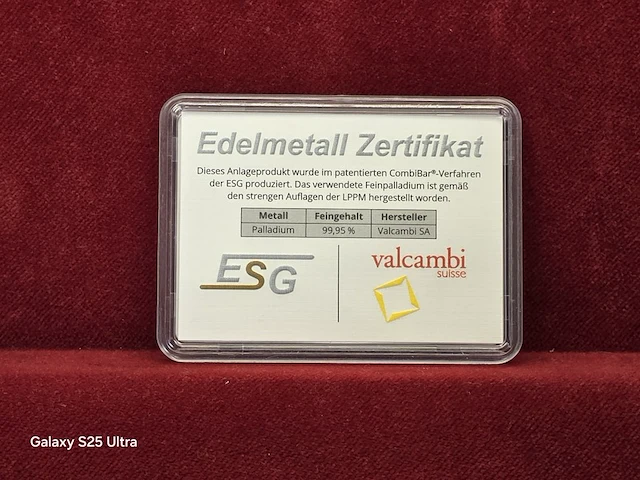 3x 1 gram palladium valcambi / 2.5 gram goud umicore / 1 gram platina valcambi - afbeelding 27 van  30