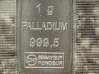 3x 1 gram palladium valcambi / 2.5 gram goud umicore / 1 gram platina valcambi - afbeelding 30 van  30