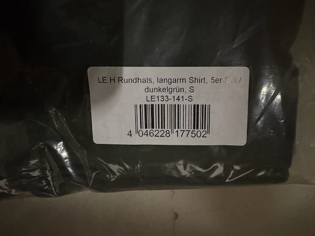 3x 5-pak heren shirt met lange mouwen maat s lower east, donkergroen - afbeelding 2 van  2