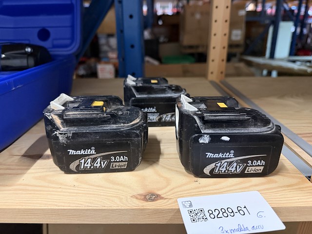 3x accu 14.4v 3.0ah, makita - afbeelding 1 van  3