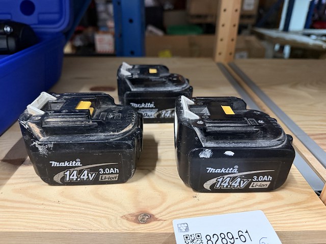 3x accu 14.4v 3.0ah, makita - afbeelding 3 van  3