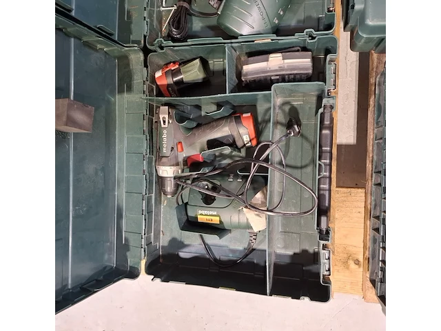 3x accu boormachine en 6x accu schroefmachine, metabo - afbeelding 11 van  12