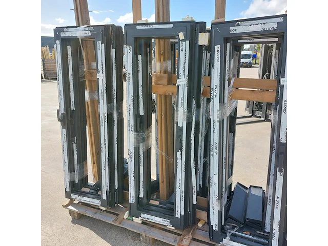 3x aluminium kozijn met kiepraam, zwartgrijs (mat) - afbeelding 4 van  12