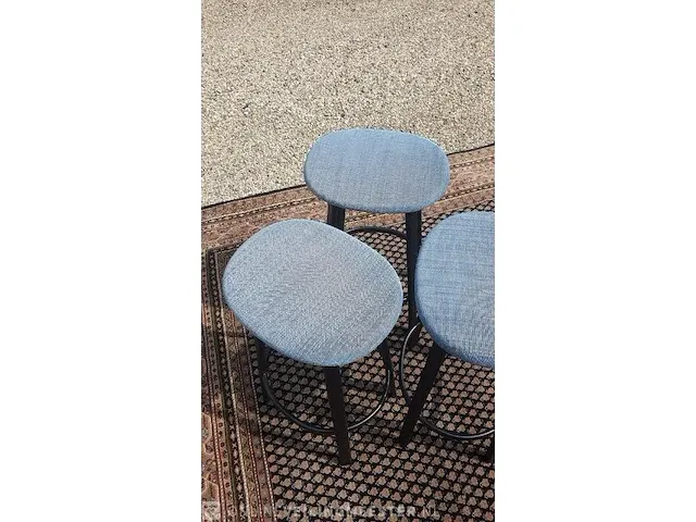 3x barkruk klaus jacobsen, blauw/zwart, bouwjaar 2021 - afbeelding 2 van  8