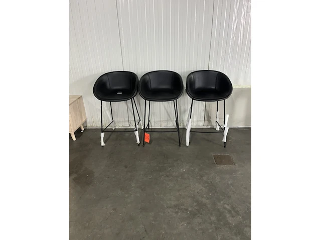3x barkruk zuiver, feston, 65 cm, zwart - afbeelding 2 van  3