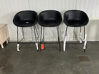 3x barkruk zuiver, feston, 65 cm, zwart - afbeelding 2 van  3