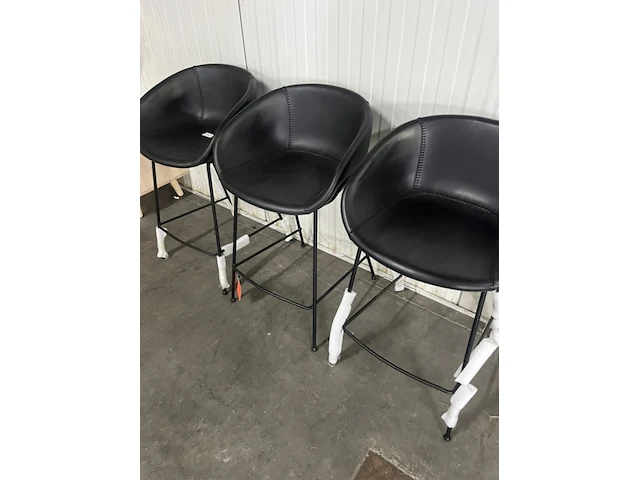3x barkruk zuiver, feston, 65 cm, zwart - afbeelding 3 van  3