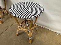 3x bistro tafel mica decorations, mandox, zwart/wit - afbeelding 3 van  3
