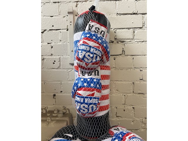 3x bokszak met handschoenen voor kinderen - afbeelding 2 van  4